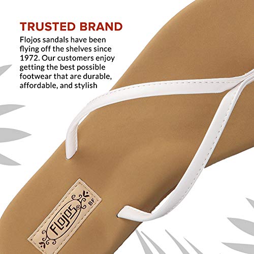 Flojos Fiesta Flip - Flops - Women's White/Tan Shoe Deals Outlet