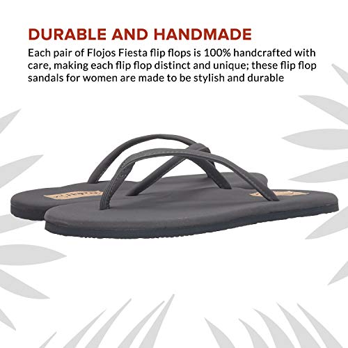 Flojos Fiesta Flip - Flops - Women's Charcoal Shoe Deals Outlet