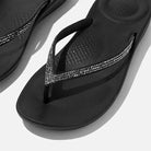 FitFlop Classic iQushion Sparkle Ergonomic Sparkle Black 8 M 192051806134 Shoe Deals Outlet