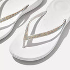 FitFlop Classic iQushion Sparkle Ergonomic Urban White 7 M 192051806202 Shoe Deals Outlet