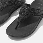 FitFlop Glitter Toe - Post Sandals Black Glitter 7 M 193998235339 Shoe Deals Outlet
