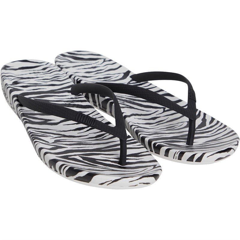FitFlop iQushion Zebra Print Zebra Print 11 M 195305522262 Shoe Deals Outlet