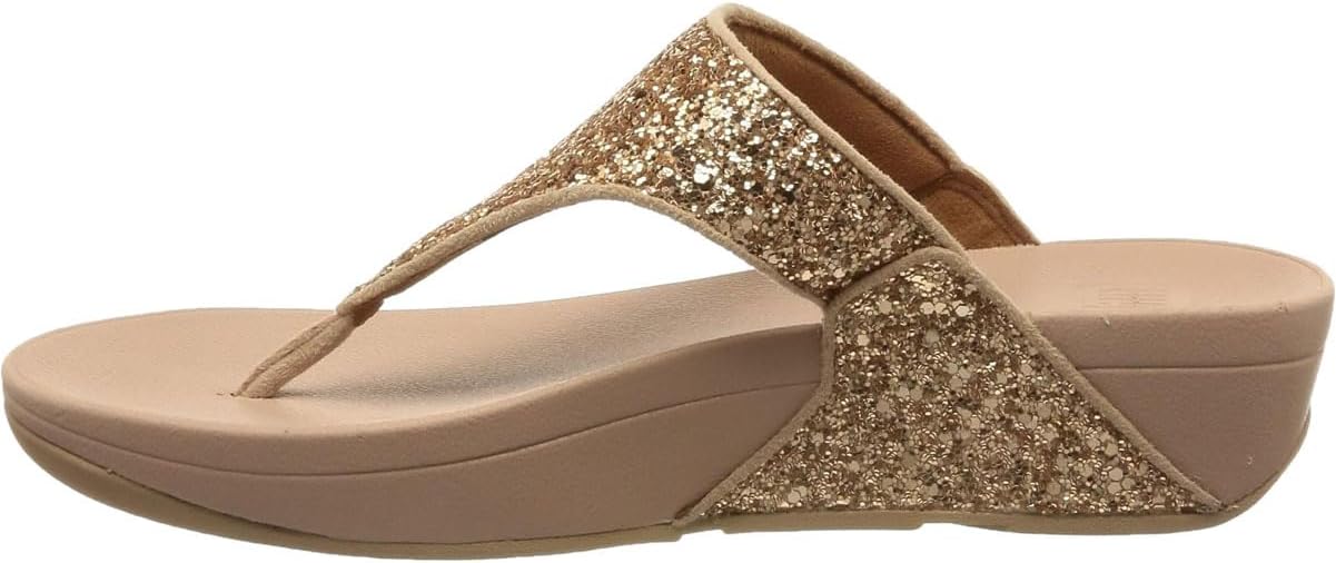 FitFlop Lulu Glitter Toe - Thongs Rose Gold 10 M 195305344222 Shoe Deals Outlet