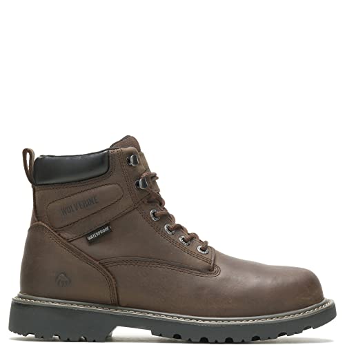 Wolverine Floorhand Steel Toe Work Boots - Men's Dark Brown Shoe Deals Outlet