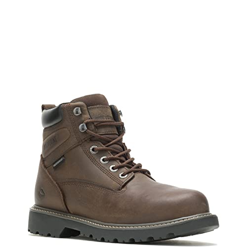 Wolverine Floorhand Steel Toe Work Boots - Men's Dark Brown Shoe Deals Outlet