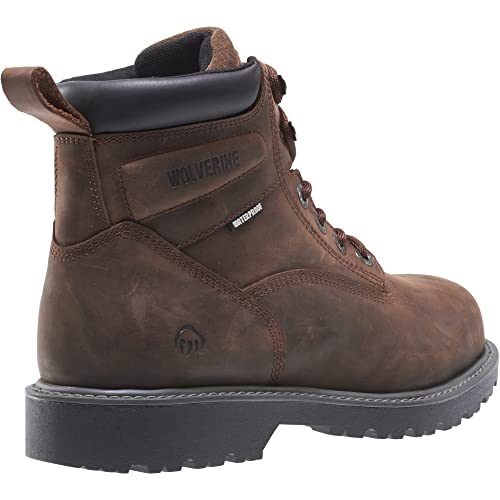 Wolverine Floorhand Steel Toe Work Boots - Men's Dark Brown Shoe Deals Outlet