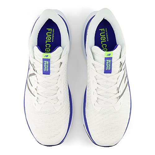 New Balance FuelCell Propel V4 - Men's White/Marine Blue Shoe Deals Outlet