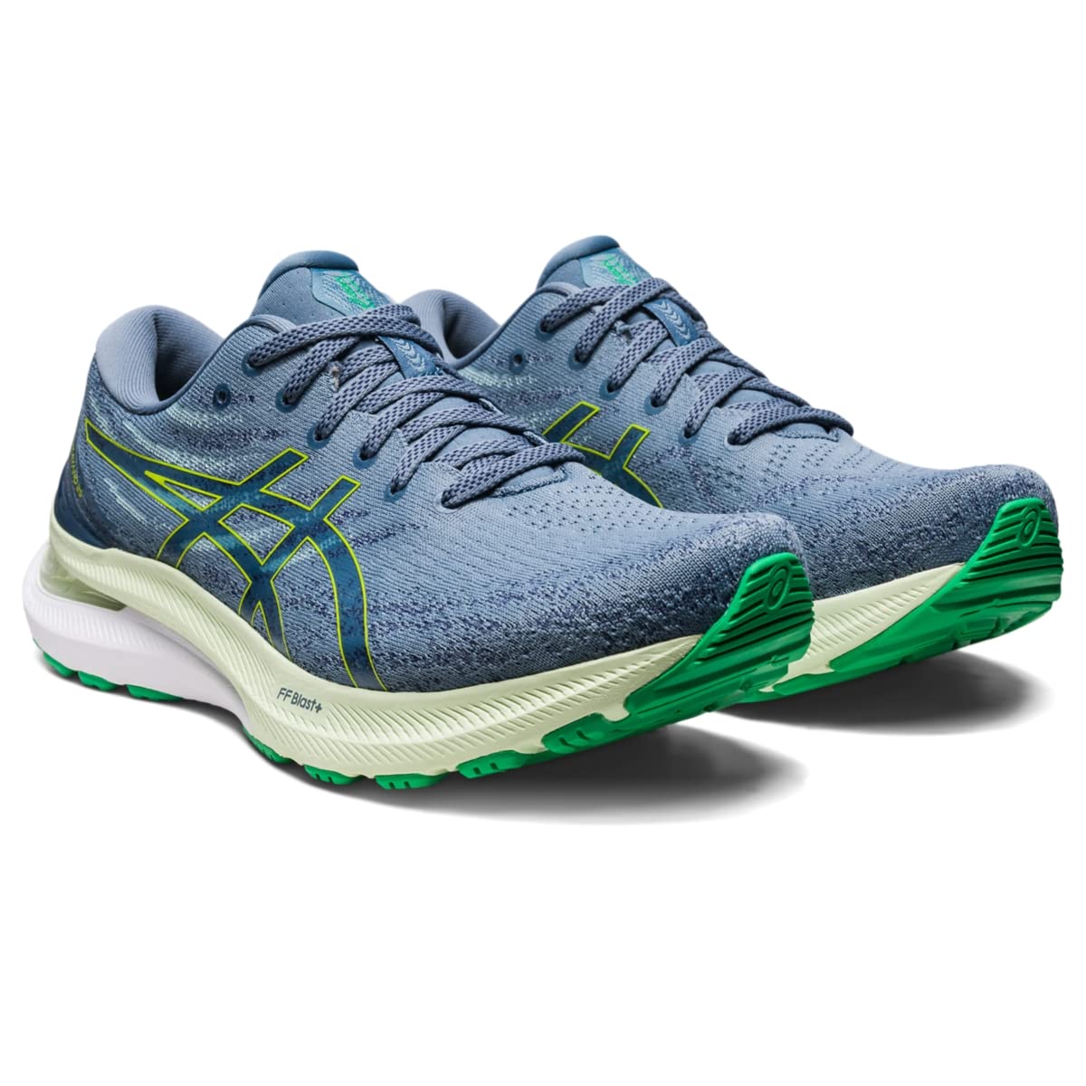 ASICS Gel Kayano 29 - Men's Steel Blue/Lime Zest Shoe Deals Outlet