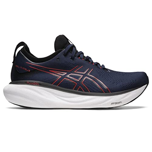 ASICS Gel Nimbus 25 - Men's Midnight/Electric Red Shoe Deals Outlet