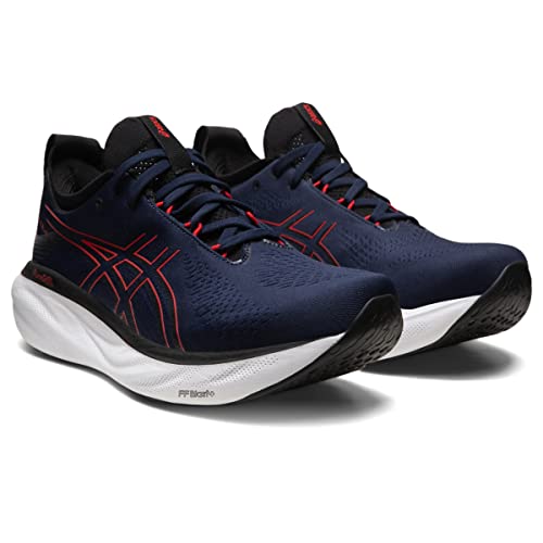 ASICS Gel Nimbus 25 - Men's Midnight/Electric Red Shoe Deals Outlet