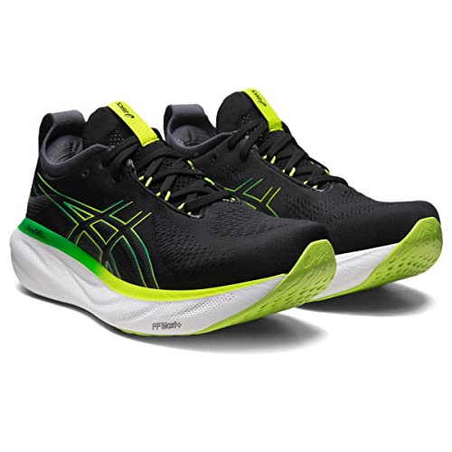 ASICS Gel Nimbus 25 - Men's Black/Lime Zest Shoe Deals Outlet