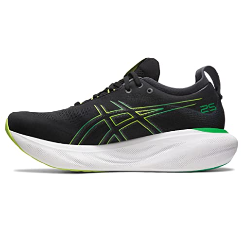 ASICS Gel Nimbus 25 - Men's Black/Lime Zest Shoe Deals Outlet