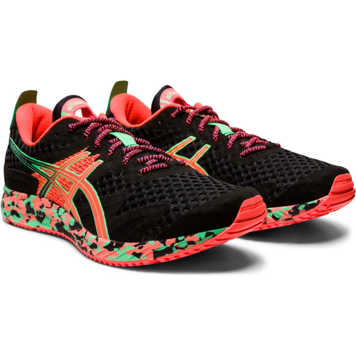 ASICS GEL - NOOSA TRI 12 - Men's Black/Flash Coral Shoe Deals Outlet