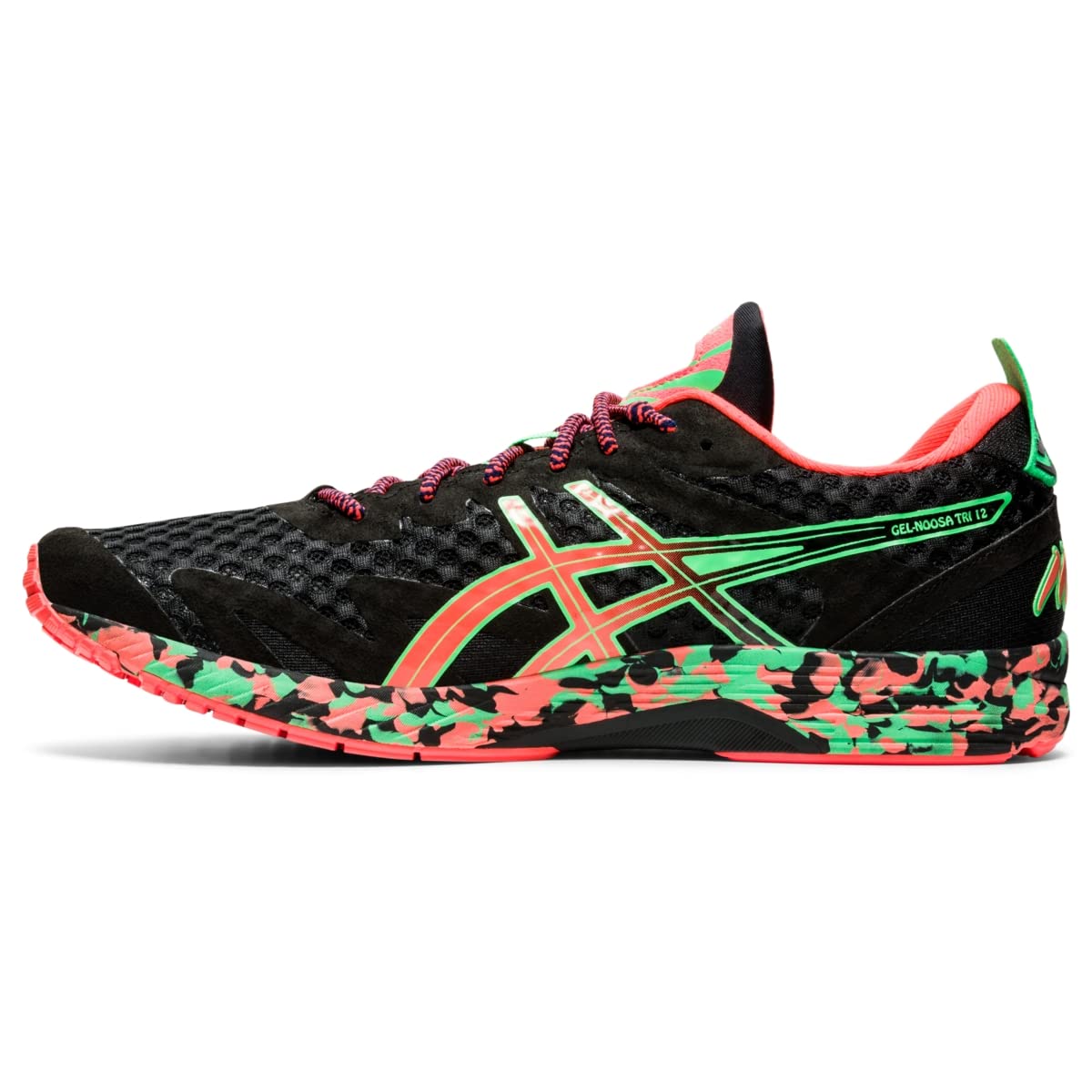 ASICS GEL - NOOSA TRI 12 - Men's Black/Flash Coral Shoe Deals Outlet