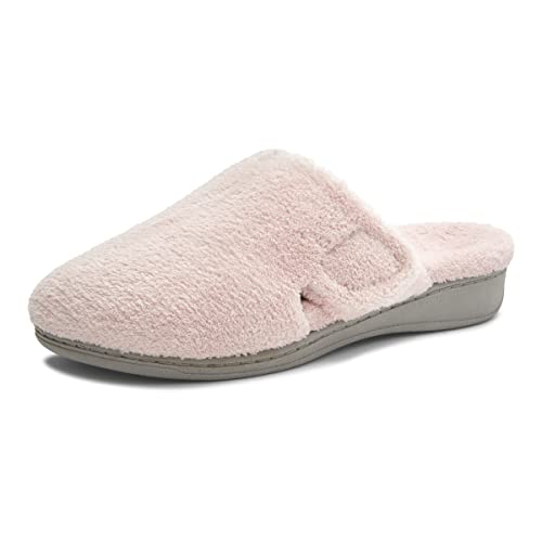 VIONIC Gemma Mule Slippers - Women's Pink Terry Shoe Deals Outlet