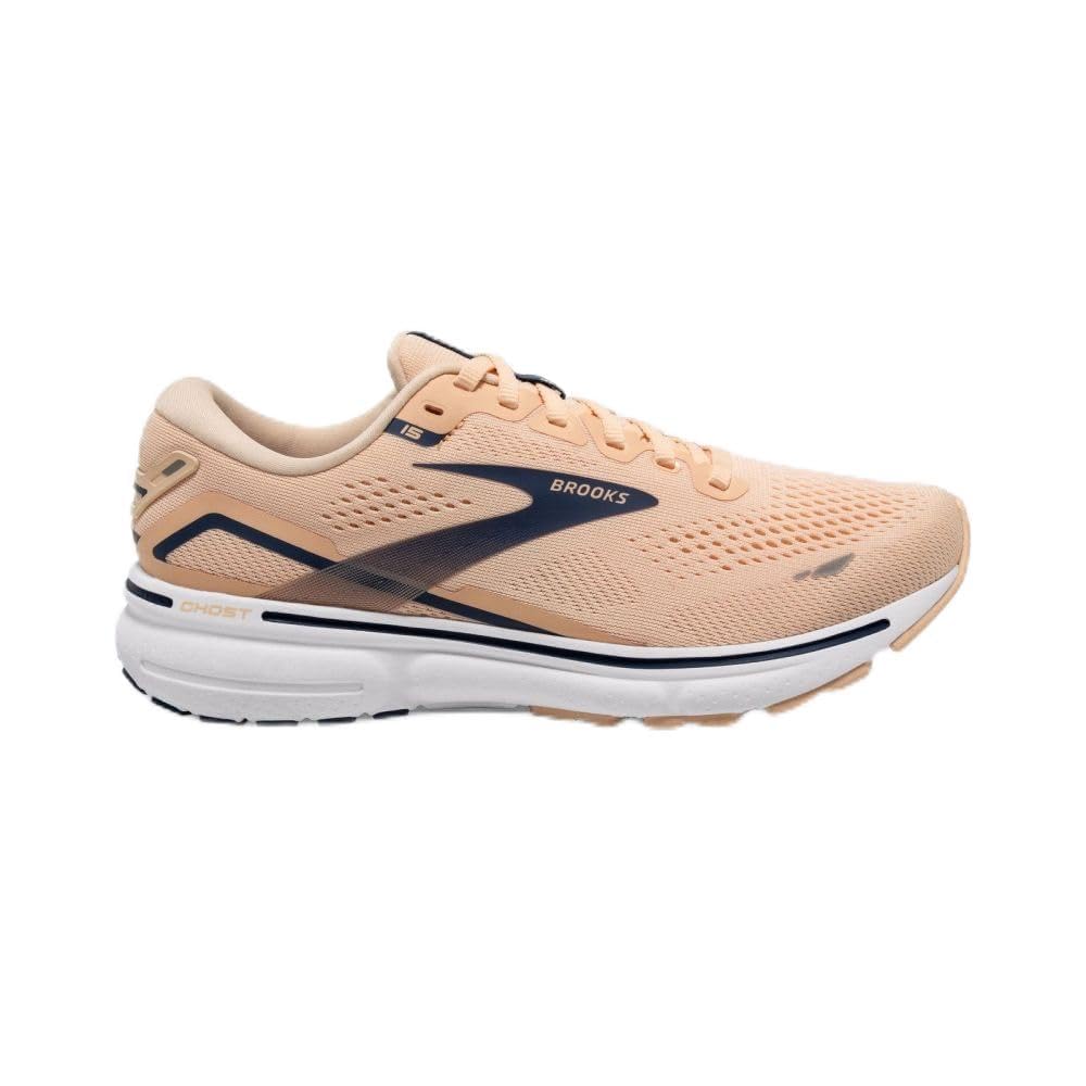 Brooks Ghost 15 - Women's Apricot Estate Blue White Shoe Deals Outlet
