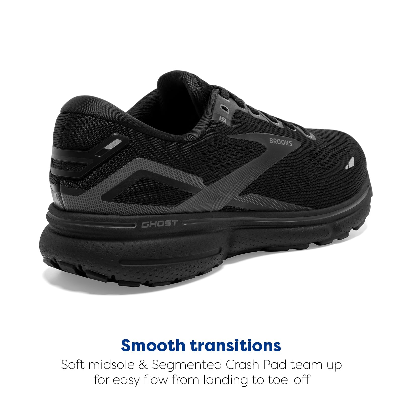 Brooks Ghost 15 - Women's Black/Black/Ebony Shoe Deals Outlet