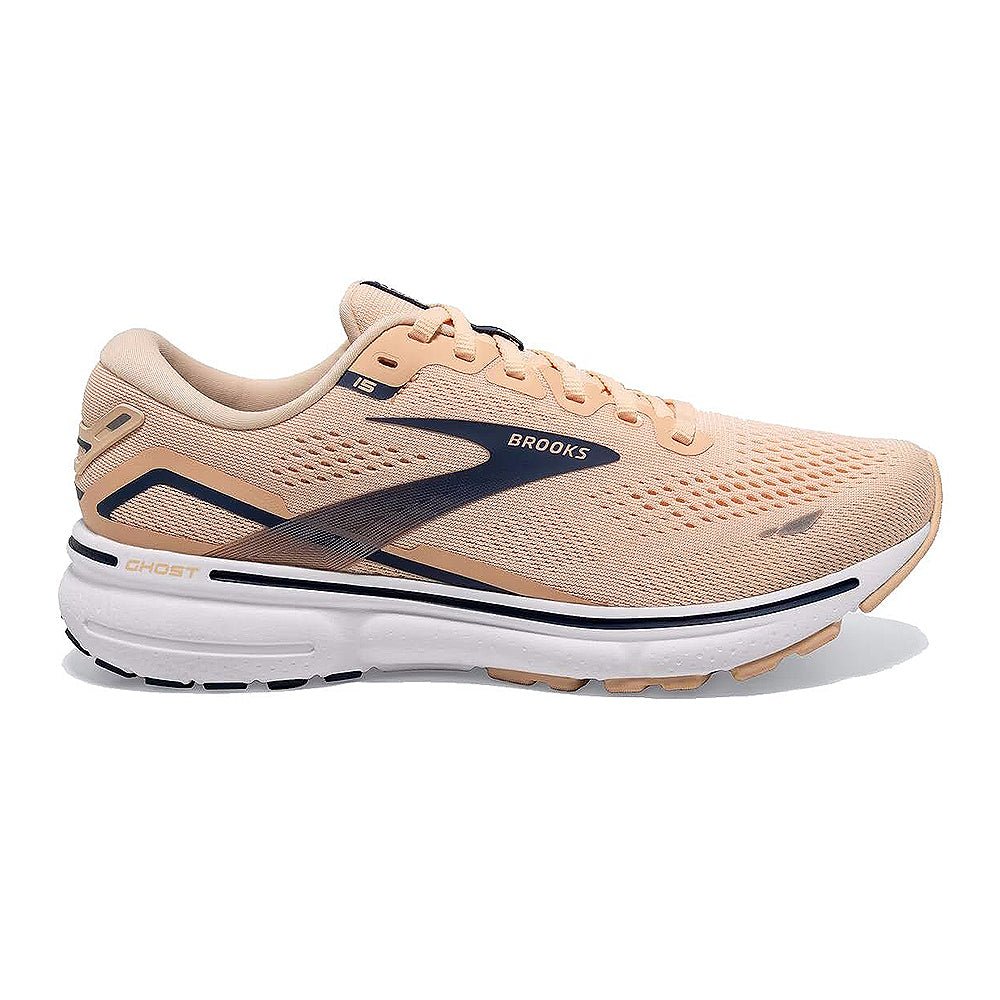 Brooks Ghost 15 - Women's Apricot Summer Blue White Shoe Deals Outlet