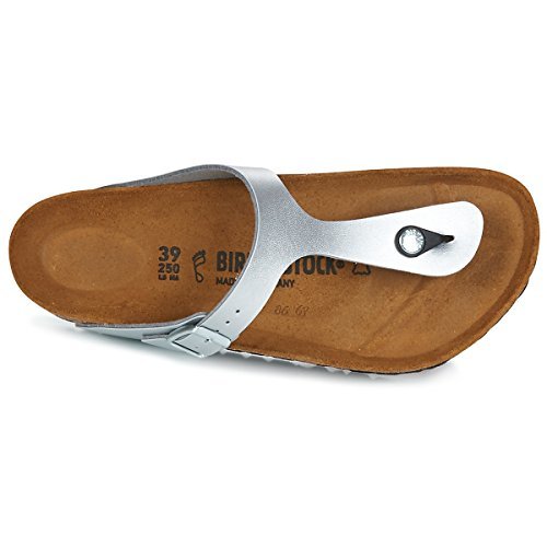 Birkenstock Gizeh Birko - Flor - Unisex Silver Shoe Deals Outlet