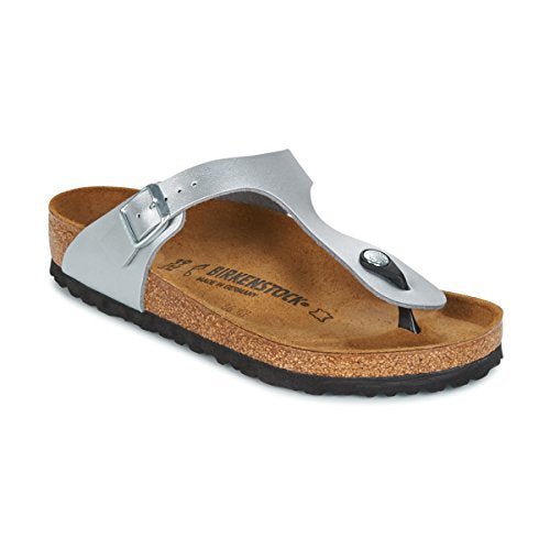 Birkenstock Gizeh Birko - Flor - Unisex Silver Shoe Deals Outlet