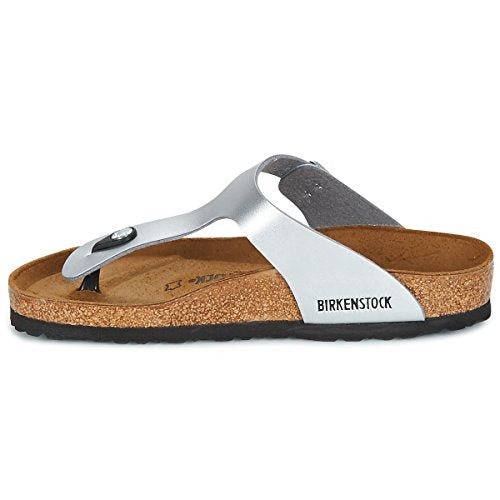 Birkenstock Gizeh Birko - Flor - Unisex Silver Shoe Deals Outlet