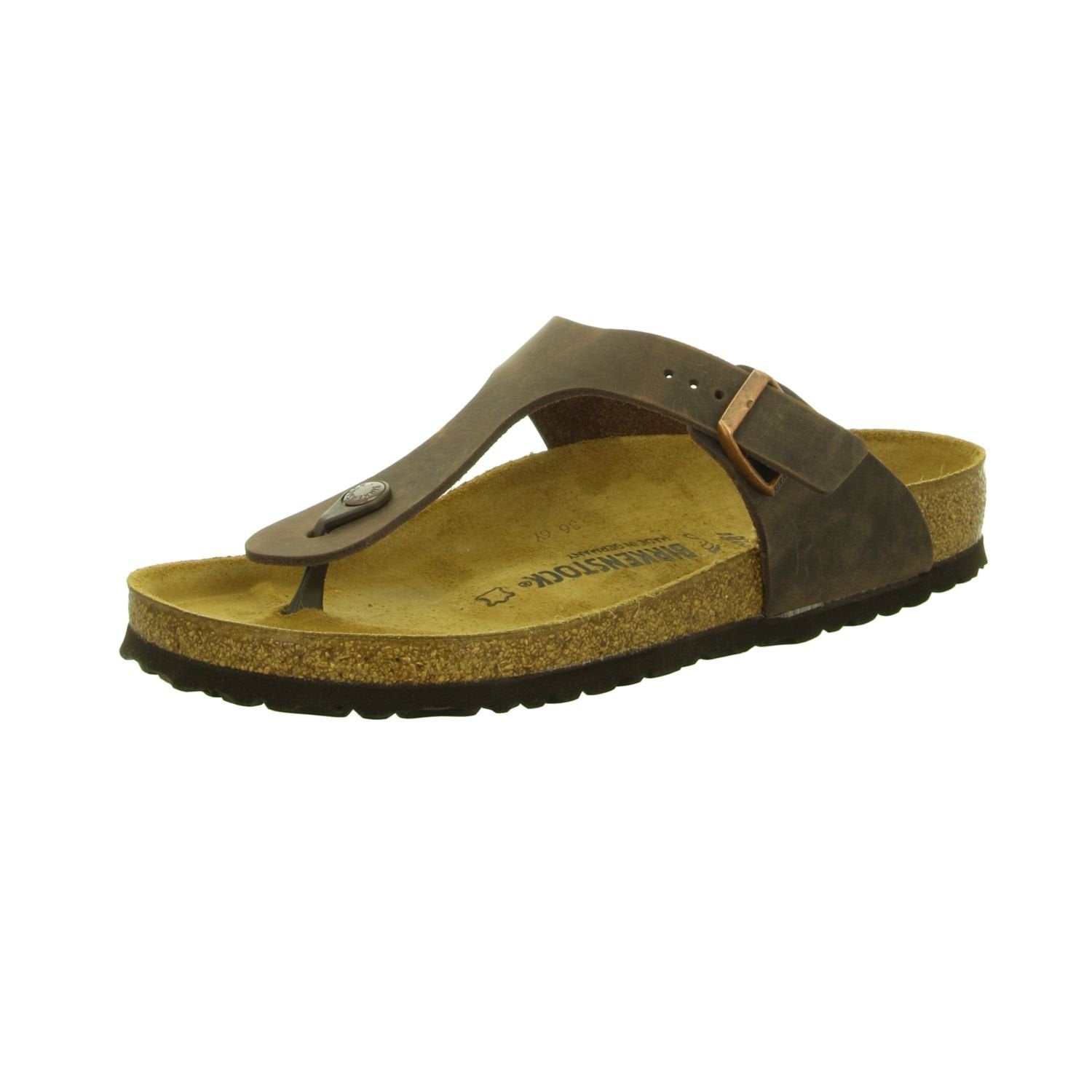 Birkenstock Gizeh Natural Leather Oiled - Unisex Habana Oiled Leather Shoe Deals Outlet