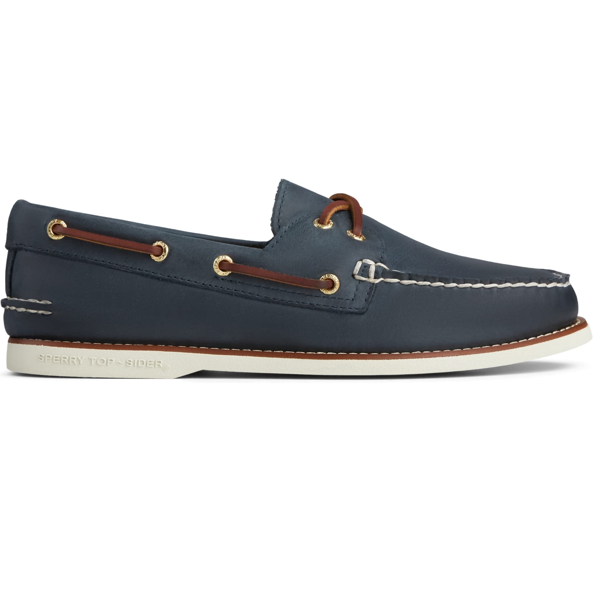 Sperry Gold Authentic Original 2 Eye - Men's Navy/Brown Shoe Deals Outlet
