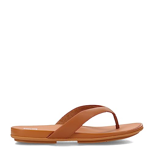 FitFlop Gracie Leather Flip - Flops - Women's Light Tan Shoe Deals Outlet