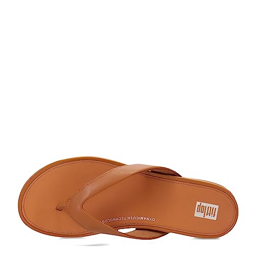 FitFlop Gracie Leather Flip - Flops - Women's Light Tan Shoe Deals Outlet