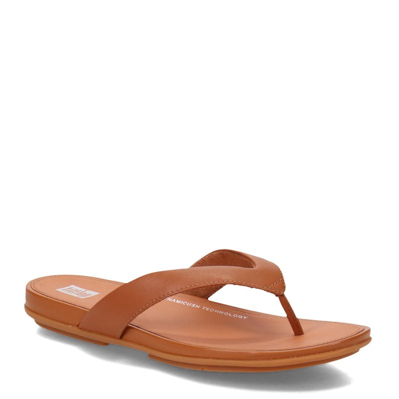 FitFlop Gracie Leather Flip - Flops - Women's Light Tan Shoe Deals Outlet