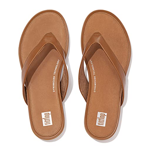 FitFlop Gracie Leather Flip - Flops - Women's Light Tan Shoe Deals Outlet