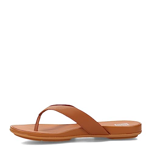 FitFlop Gracie Leather Flip - Flops - Women's Light Tan Shoe Deals Outlet