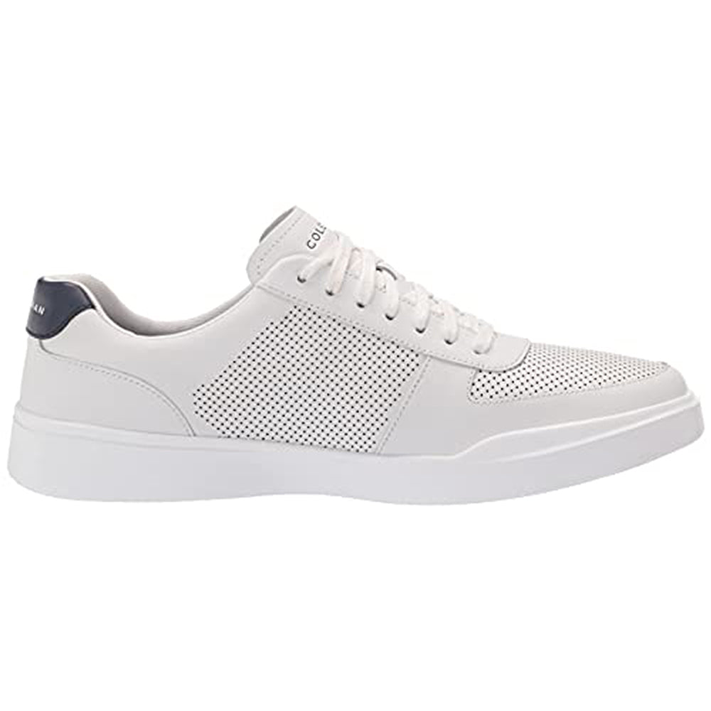 Cole Haan Grand Crosscourt Modern Perforated Leather - Men's Optic White/Peacoat Shoe Deals Outlet
