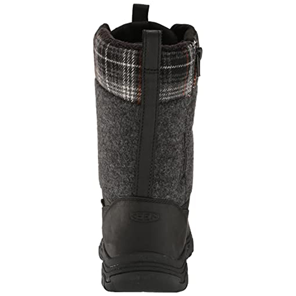 KEEN Greta Tall Winter WP - Women's Black/Black Plaid Shoe Deals Outlet