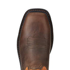 Ariat Groundbreaker Wide Square Steel Toe Work Boot - Men's Brown/Ember Shoe Deals Outlet