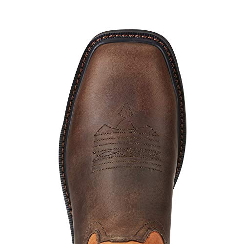 Ariat Groundbreaker Wide Square Steel Toe Work Boot - Men's Brown/Ember Shoe Deals Outlet