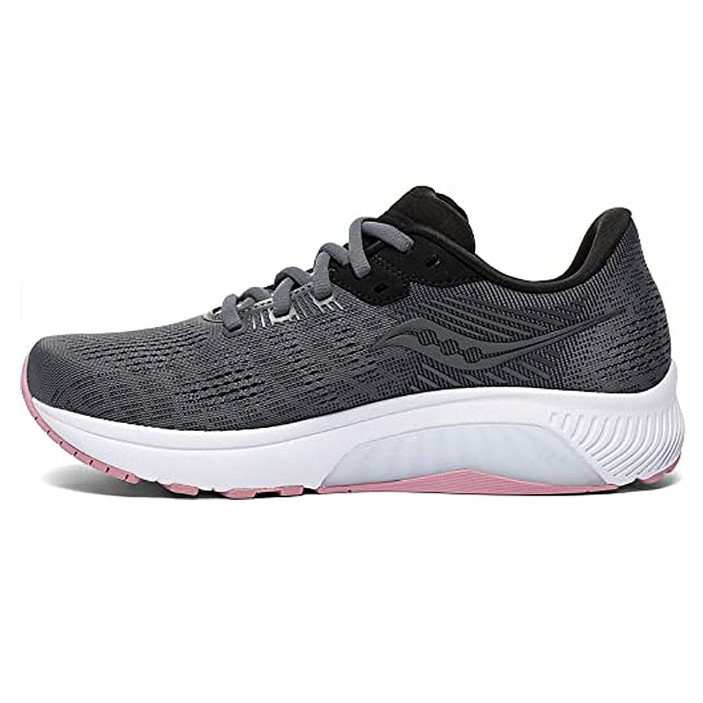 Saucony Guide 14 Running Shoe - Women's Charcoal/Rose Shoe Deals Outlet