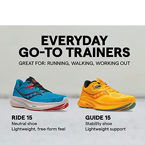 Saucony Guide 15 - Men's Black/Black/Black Shoe Deals Outlet