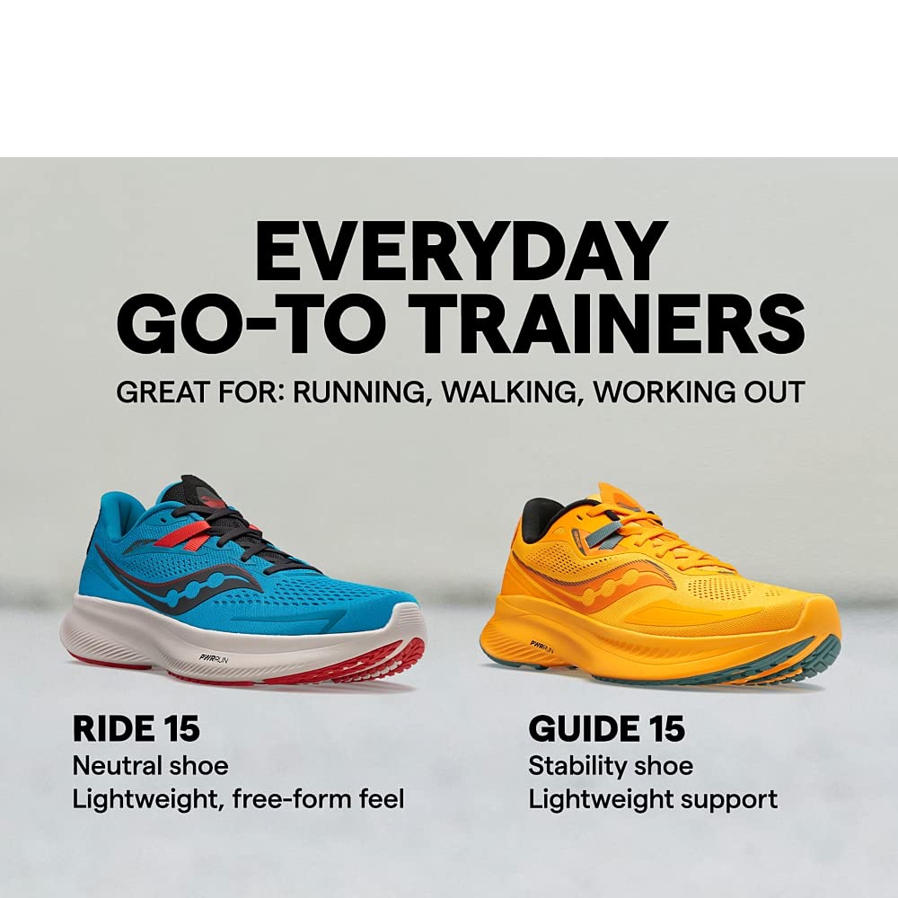 Saucony Guide 15 - Men's Black/Black/Black Shoe Deals Outlet