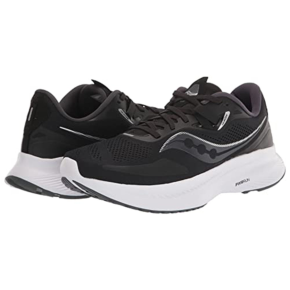 Saucony Guide 15 Running Shoe - Men's Black/White Shoe Deals Outlet