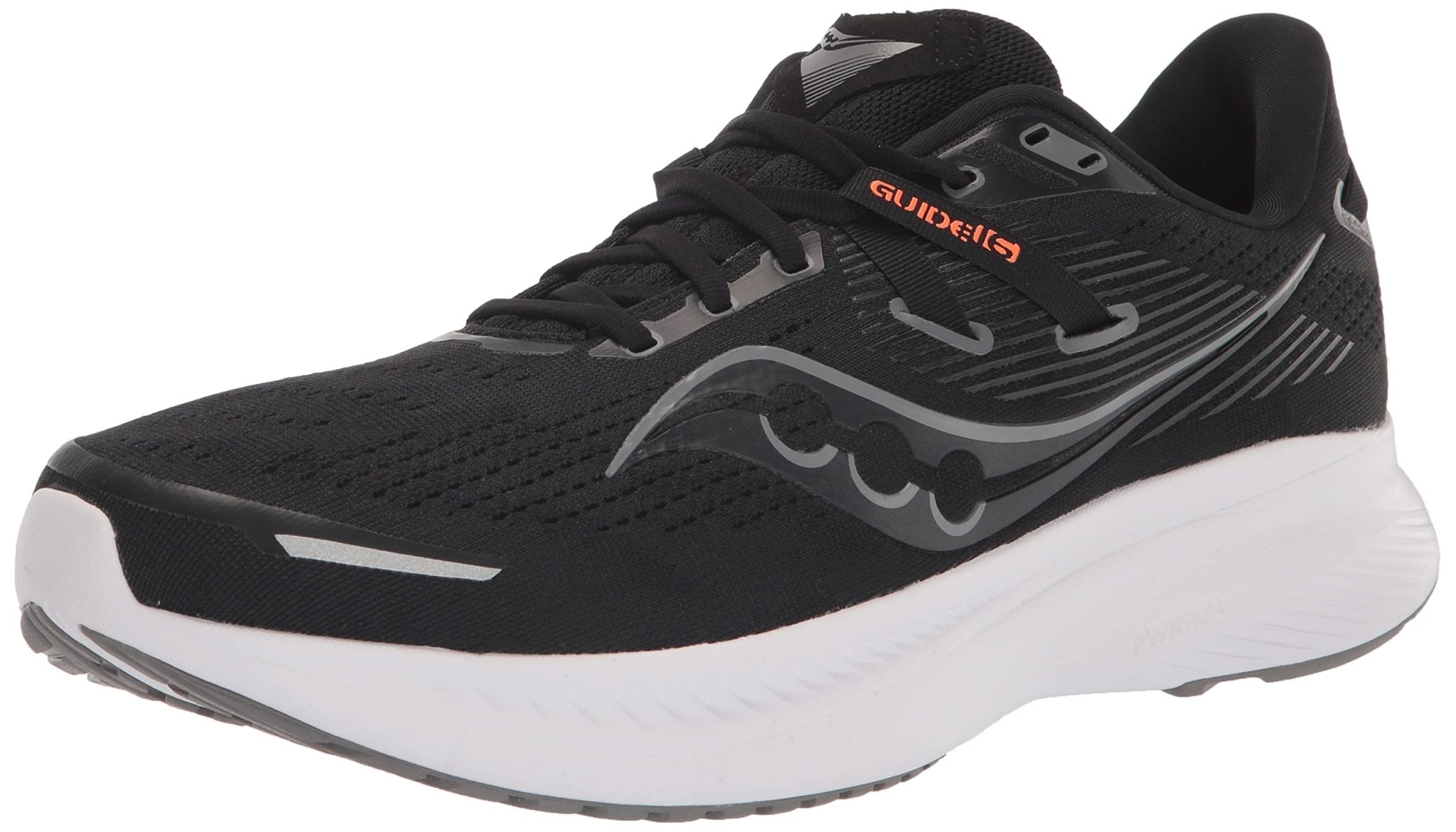 Saucony Guide 16 - Men's Black/White Shoe Deals Outlet