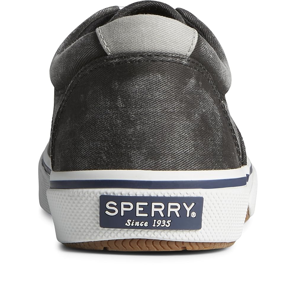 Sperry Halyard CVO - Men's Black Twill Shoe Deals Outlet