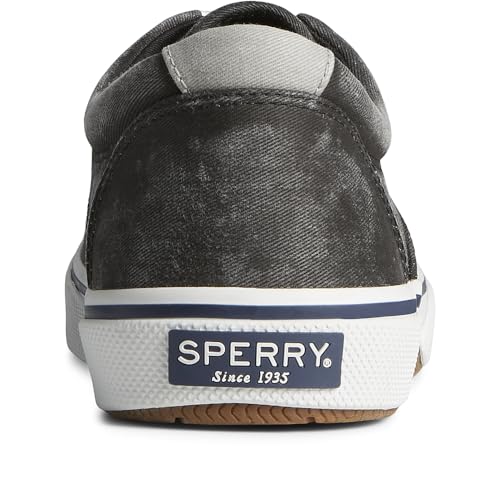 Sperry Halyard CVO Sneaker - Men's Black Twill Shoe Deals Outlet
