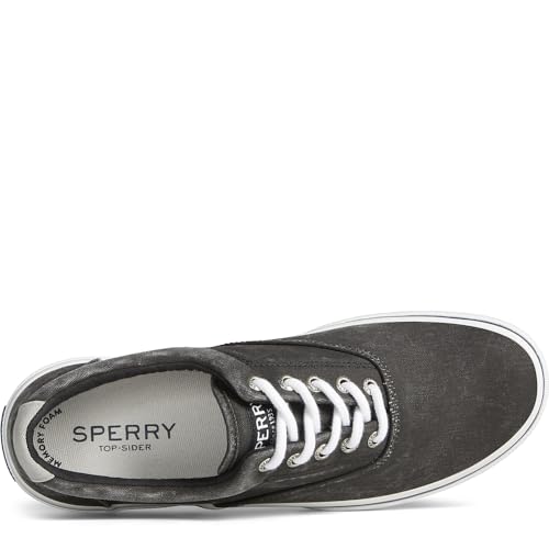 Sperry Halyard CVO Sneaker - Men's Black Twill Shoe Deals Outlet