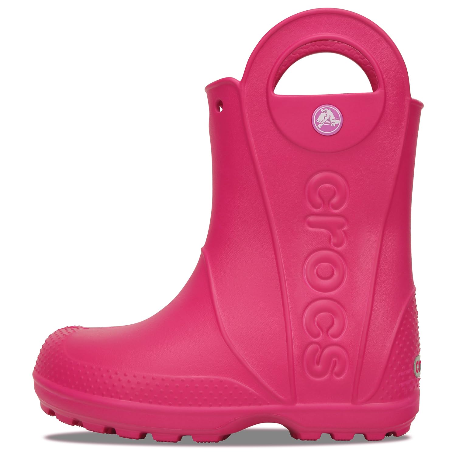 Crocs Handle It Rain Boot - Kids Candy Pink Shoe Deals Outlet