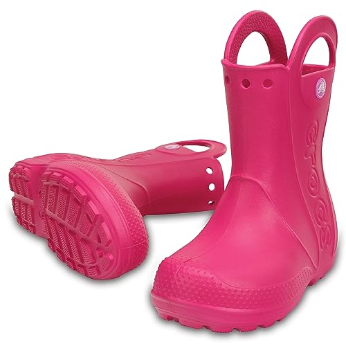 Crocs Handle It Rain Boot - Kids Candy Pink Shoe Deals Outlet