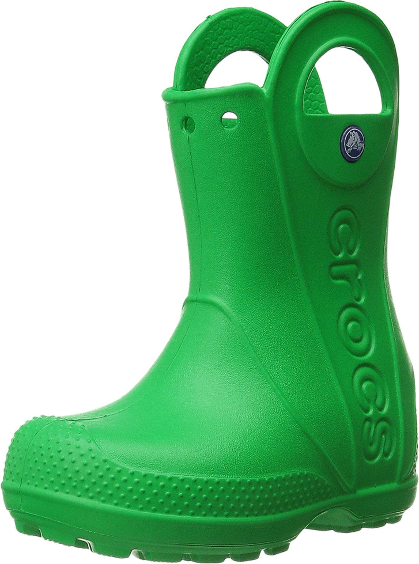 Crocs Handle It Rain Boot - Kids Grass Green Shoe Deals Outlet