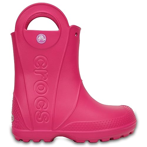 Crocs Handle It Rain Boot - Kids Candy Pink Shoe Deals Outlet