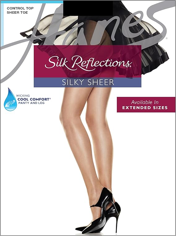 Hanes Silk Reflections Silky Sheer Control Top Pantyhose Classic Navy EF 012036124285 Shoe Deals Outlet