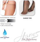 Hanes Silk Reflections Silky Sheer Knee Highs Pearl OSFA 012036201634 Shoe Deals Outlet